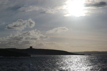 View of the Comino island at the sunrise, Malta