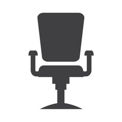 Modern office chair silhouette. Flat design vector.