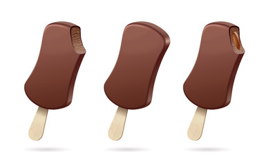 Ice cream. Chocolate filling