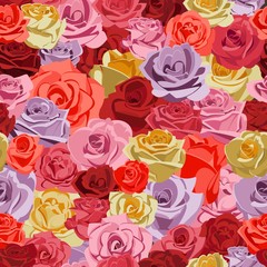  multi-colored roses