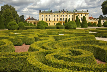 Branicki Palace and park in Bialystok. Poland