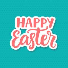 Happy Easter typography poster template