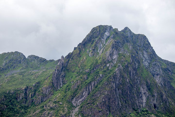 Impressive mountain landscape along the coast of northern Norway. 