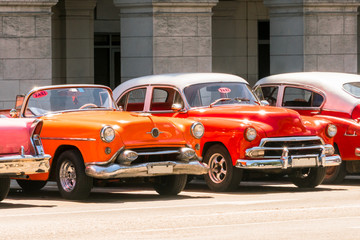 Classic car on the street in Cuba, Havana.