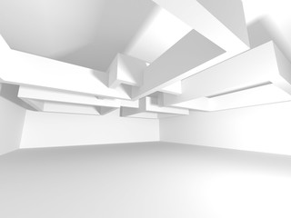 Futuristic White Architecture Design Background