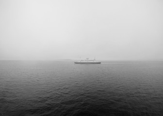 Cruiser in the fog