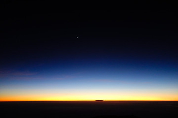 Sunrise above the clouds