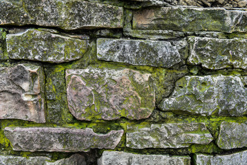 old stone with moss texture