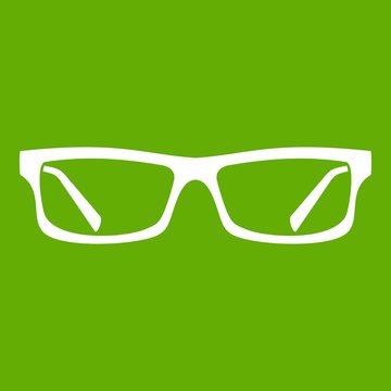 Eye glasses icon green