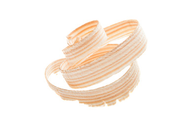 wooden shavings isolated