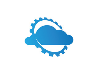 vector online cloud storage logo design