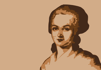 Olympe de Gouges - féminisme - féministe -portrait - écrivain - personnage historique - guillotine