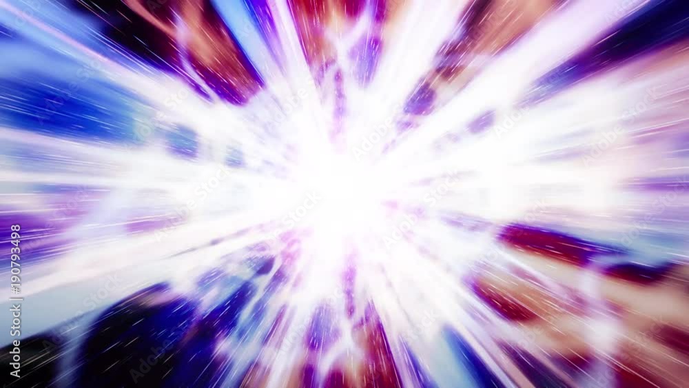 Wall mural traveling through a wormhole in space (loop).