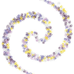 Vector Confetti Background Pattern. Element of design. Color spirals on a black background