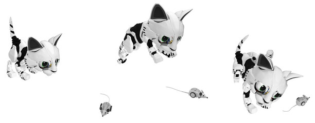 Robotic Kitten, Mouse Hunting