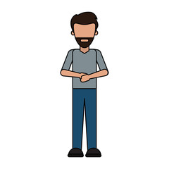 Man avatar cartoon icon vector illustration graphic design