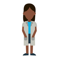 Woman doctor avatar cartoon icon vector illustration graphic design