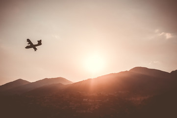 Canadair leaving for a firefighting mission