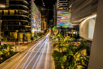 Fototapeta premium Miami Down Town long exposure photo 4
