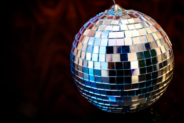 disco ball on dark background