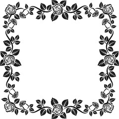 frame with roses