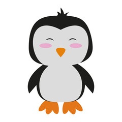 Cute penguin cartoon icon vector illustration graphic design