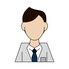 Businessman avatar cartoon, vector design