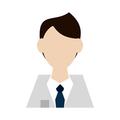 Businessman avatar cartoon icon vector illustration graphic design