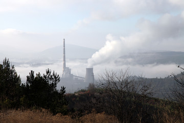 Coal thermal power plant air pollution