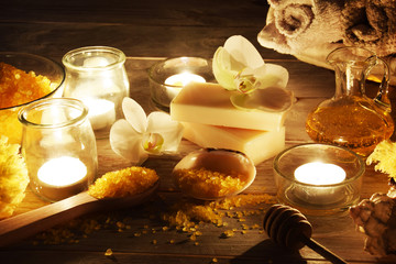 a surprise for Valentine's day a relaxing bath in fruit salt for a bath