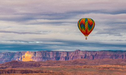 Balloon over Vermillion Cliffs near Page Arizona