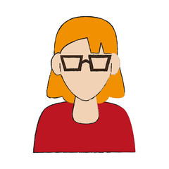 Woman avatar cartoon icon vector illustration graphic design