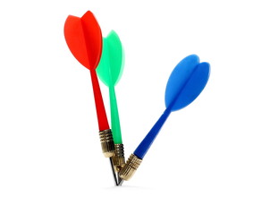 darts isolated on white