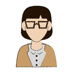 Woman avatar cartoon icon vector illustration graphic design
