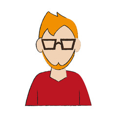 Man avatar cartoon icon vector illustration graphic design