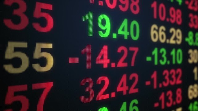 Stock Exchange Listing Display Concept Version 02 Seamless looping animated motion background