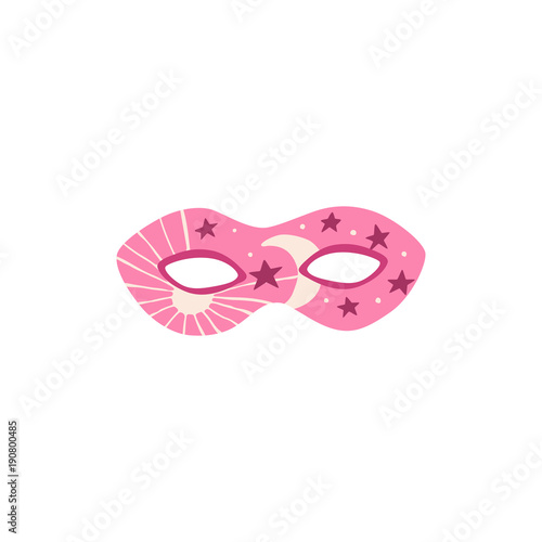 Hand Drawn Carnival Vector Mask Isolated On White Background
