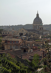 Fototapeta na wymiar Rome's beautiful skyline 