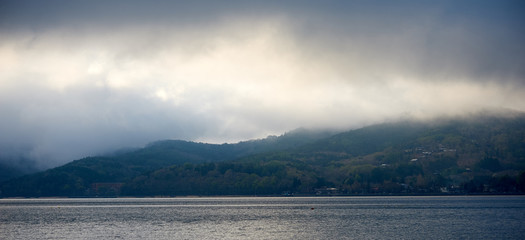 Rainy clouds on Yamanako lake, JAPAN / Yamanako