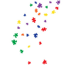 Confetti Background Pattern. Puzzle pieces and big ideas design, vector illustration graphic