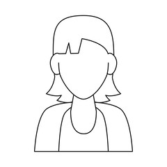 Woman avatar cartoon icon vector illustration graphic design