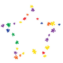 Confetti Background Pattern. Puzzle pieces and big ideas design, vector illustration graphic