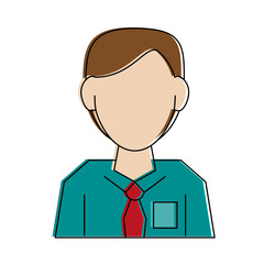 Businessman avatar cartoon icon vector illustration graphic design