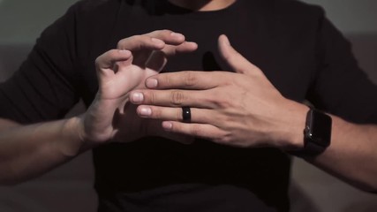 Magician doing tricks with the ring