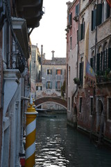 Fototapeta na wymiar Bridge and houses in Venice, Italy