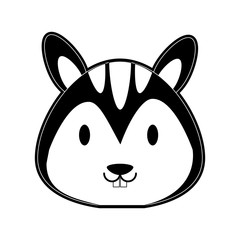 Cute skunk cartoon icon vector illustration graphic design