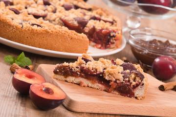Plum tart. 