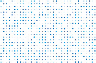 Dotted background with circles, dots, point different size, scale. Halftone pattern.