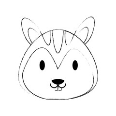 Cute skunk cartoon icon vector illustration graphic design