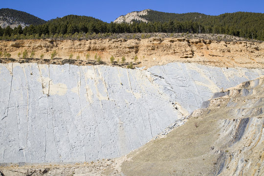 Dinosaur footprints in Fumanya, Spain.